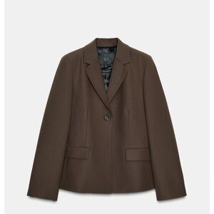 Zara Dark Brown Wool Jacket NWT, size L